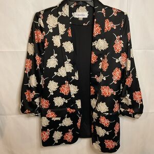 Calvin Klein Women's Black Floral Jacket